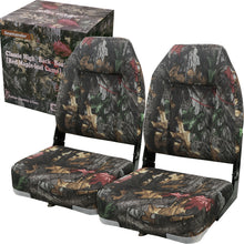 Load image into Gallery viewer, Seamander Camouflage Heigh Back Fold Down Boat Seats (2 Seats)