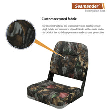 Load image into Gallery viewer, Seamander Camouflage Low Back Fold Down Boat Seats (2 Seats)