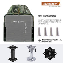 Load image into Gallery viewer, Seamander Camouflage Heigh Back Fold Down Boat Seats (2 Seats)