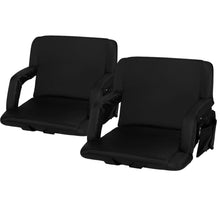 Load image into Gallery viewer, Seamander Large Size Foldable Stadium Seat Chair for Bleacher Padded Back Support with 6 Reclining Positions
