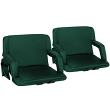 Load image into Gallery viewer, Seamander Large Size Foldable Stadium Seat Chair for Bleacher Padded Back Support with 6 Reclining Positions
