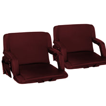Load image into Gallery viewer, Seamander Large Size Foldable Stadium Seat Chair for Bleacher Padded Back Support with 6 Reclining Positions

