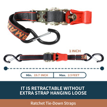 Load image into Gallery viewer, Seamander Ratchet Straps-Heavy Duty 1 inch x 30 inch Boat Transom Straps for Boat Trailer, Pontoon, Jetboat, Sea Doo, Bass Boat, Sailboat and More Vinyl Coated S-Hooks with Safety Cilps
